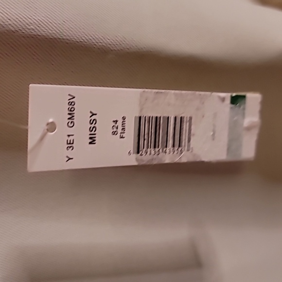 Peter Nygard Blouse NWT Size L Orange Top 3/4 Sleeve Front Tie - Picture 3 of 5